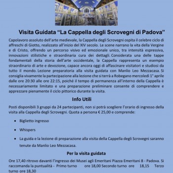 INCONTRI INTERESSANTI E VISITE GUIDATE