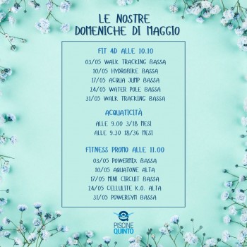 DOMENICHE DI MAGGIO